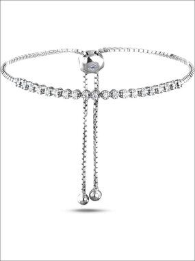 Sterling Silver Canadian Diamond Bolo Charm Bracelet Adjustable